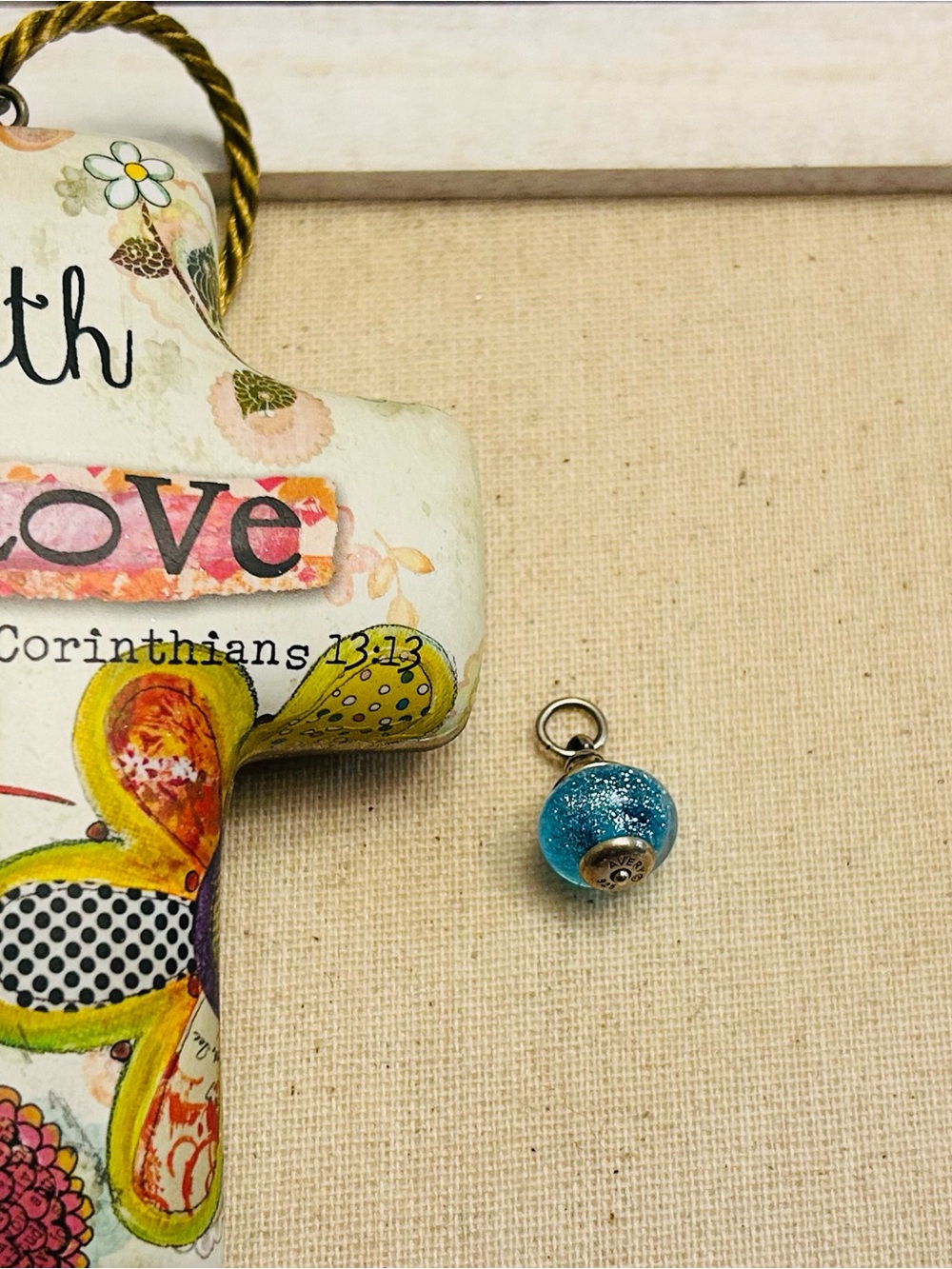 James Avery glass finial charm